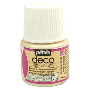 Farba Pebeo Deco Matowa 45ml, Biała/69 Antique White